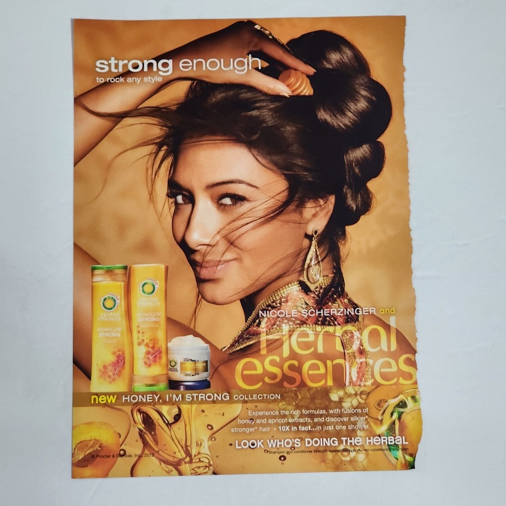 Print Ad Nicole Scherzinger Herbal Essences shampoo clipping 2012
